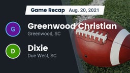 Recap: Greenwood Christian  vs. Dixie  2021