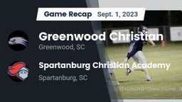 Recap: Greenwood Christian  vs. Spartanburg Christian Academy  2023