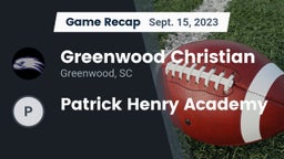 Recap: Greenwood Christian  vs. Patrick Henry Academy 2023