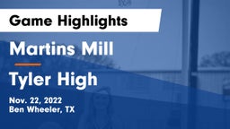 Martins Mill  vs Tyler High Game Highlights - Nov. 22, 2022