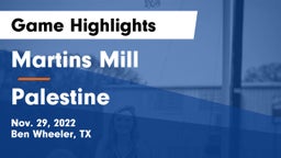Martins Mill  vs Palestine  Game Highlights - Nov. 29, 2022
