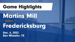 Martins Mill  vs Fredericksburg  Game Highlights - Dec. 6, 2022