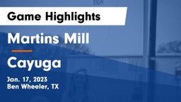 Martins Mill  vs Cayuga  Game Highlights - Jan. 17, 2023