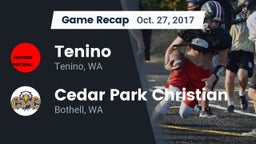 Recap: Tenino  vs. Cedar Park Christian  2017