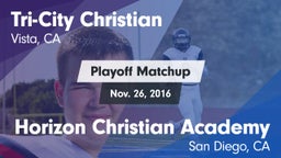 Matchup: Tri-City Christian vs. Horizon Christian Academy 2016