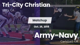 Matchup: Tri-City Christian vs. Army-Navy  2018