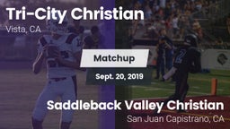 Matchup: Tri-City Christian vs. Saddleback Valley Christian  2019