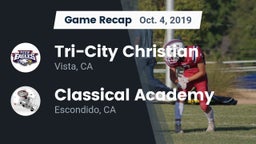 Recap: Tri-City Christian  vs. Classical Academy  2019
