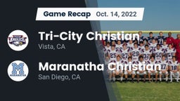 Recap: Tri-City Christian  vs. Maranatha Christian  2022