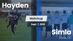 Matchup: Hayden vs. Simla  2018