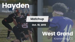 Matchup: Hayden vs. West Grand  2019