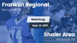 Matchup: Franklin Regional vs. Shaler Area  2019