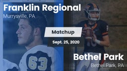 Matchup: Franklin Regional vs. Bethel Park  2020