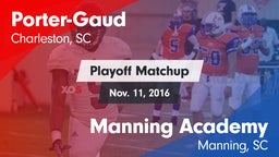Matchup: Porter-Gaud vs. Manning Academy  2016