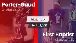 Matchup: Porter-Gaud vs. First Baptist  2017