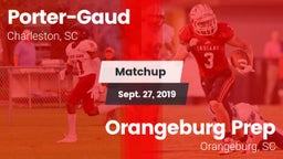 Matchup: Porter-Gaud vs. Orangeburg Prep  2019