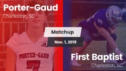Matchup: Porter-Gaud vs. First Baptist  2019
