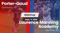 Matchup: Porter-Gaud vs. Laurence Manning Academy  2020