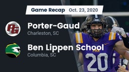 Recap: Porter-Gaud  vs. Ben Lippen School 2020