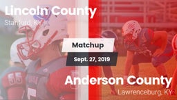 Matchup: Lincoln County vs. Anderson County  2019