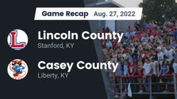 Recap: Lincoln County  vs. Casey County  2022