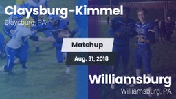 Matchup: Claysburg-Kimmel vs. Williamsburg  2018