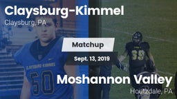 Matchup: Claysburg-Kimmel vs. Moshannon Valley  2019