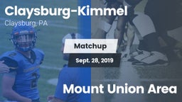 Matchup: Claysburg-Kimmel vs. Mount Union Area 2019