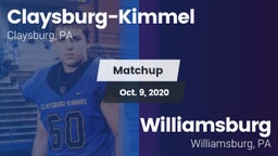 Matchup: Claysburg-Kimmel vs. Williamsburg  2020