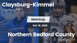 Matchup: Claysburg-Kimmel vs. Northern Bedford County  2020
