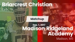 Matchup: Briarcrest Christian vs. Madison Ridgeland Academy 2017