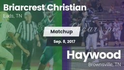 Matchup: Briarcrest Christian vs. Haywood  2017