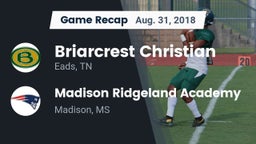 Recap: Briarcrest Christian  vs. Madison Ridgeland Academy 2018