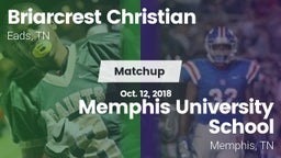 Matchup: Briarcrest Christian vs. Memphis University School 2018