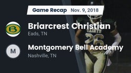 Recap: Briarcrest Christian  vs. Montgomery Bell Academy 2018