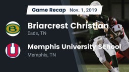 Recap: Briarcrest Christian  vs. Memphis University School 2019