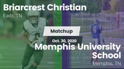 Matchup: Briarcrest Christian vs. Memphis University School 2020