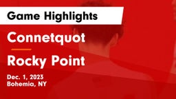 Connetquot  vs Rocky Point  Game Highlights - Dec. 1, 2023