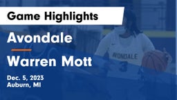 Avondale  vs Warren Mott  Game Highlights - Dec. 5, 2023