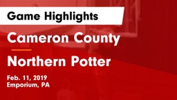 Cameron County  vs Northern Potter Game Highlights - Feb. 11, 2019
