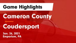 Cameron County  vs Coudersport  Game Highlights - Jan. 26, 2021