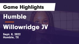 Humble  vs Willowridge JV Game Highlights - Sept. 8, 2022