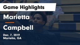 Marietta  vs Campbell  Game Highlights - Dec. 7, 2019