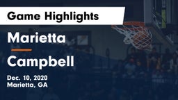 Marietta  vs Campbell  Game Highlights - Dec. 10, 2020