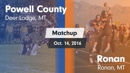 Matchup: Powell County vs. Ronan  2016