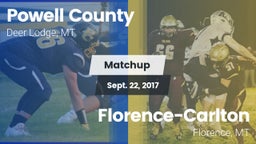 Matchup: Powell County vs. Florence-Carlton  2017