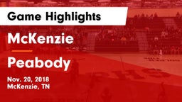 McKenzie  vs Peabody  Game Highlights - Nov. 20, 2018