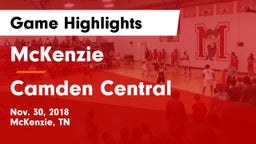 McKenzie  vs Camden Central  Game Highlights - Nov. 30, 2018