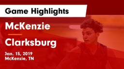 McKenzie  vs Clarksburg Game Highlights - Jan. 15, 2019