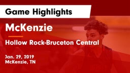 McKenzie  vs Hollow Rock-Bruceton Central Game Highlights - Jan. 29, 2019